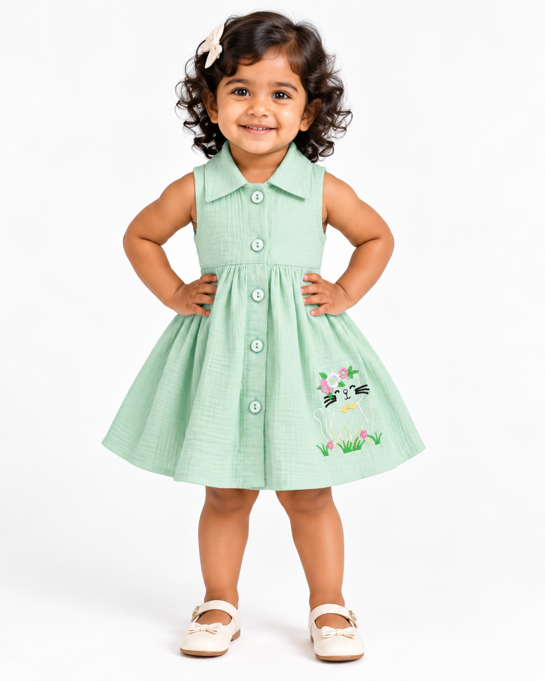 Green Kitty Dress from Adira Jr